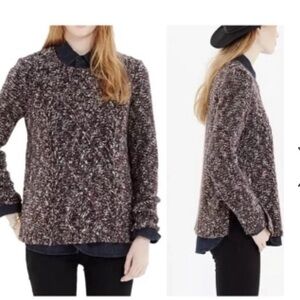 Madewell fire light red Marled sweater, size small